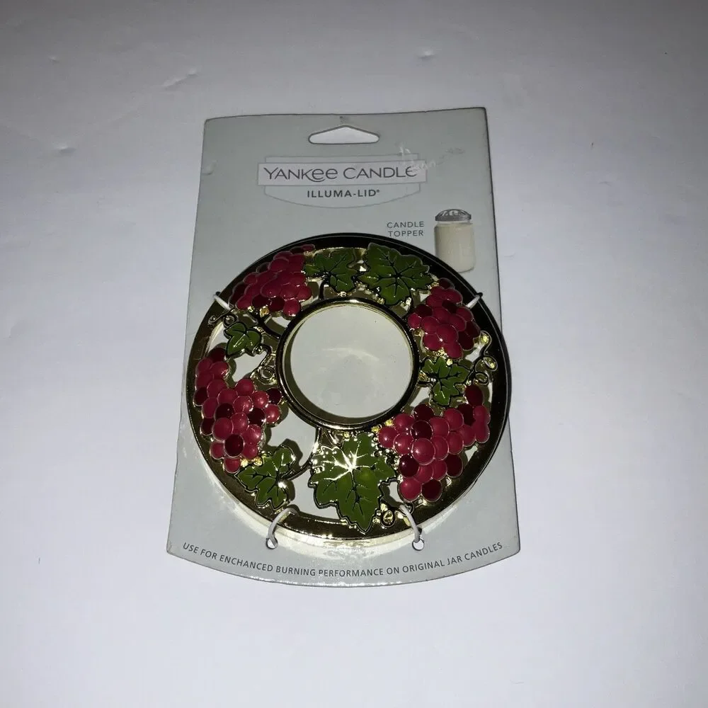 YANKEE CANDLE Illuma Lid Grapes Leaves Vineyard Vines New Wine